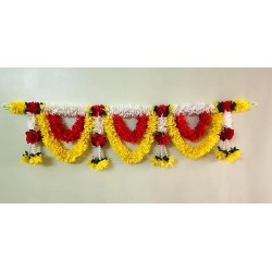 AFARZA; CHOICE GOOD FEEL GOOD Toran Garlands for Door Main Entrance Red Rose Hanging Handmade Bandhanwar Home Festival Decoration-25194